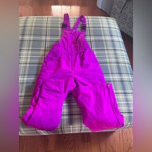 Lands End Girls Purple Snow Bibs